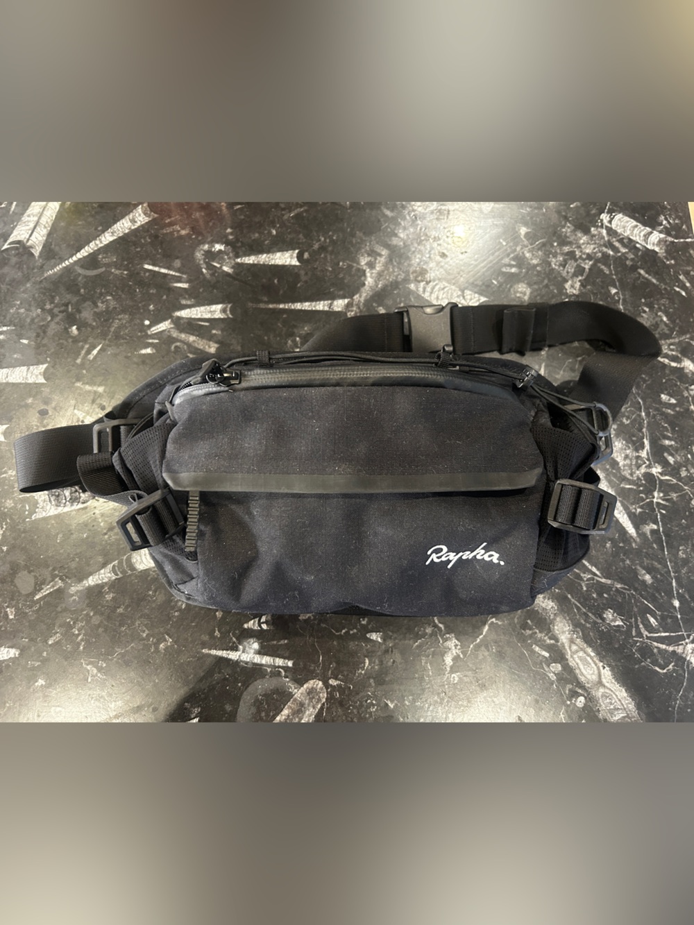 Rapha Trail hip pack with Bright Orange Lining like new